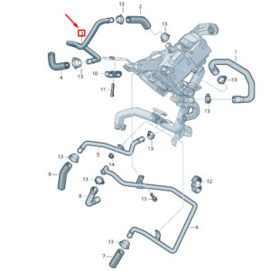 NEW VW TOUAREG 7P MK2 COOLANT HOSE PIPE 7P0819926B