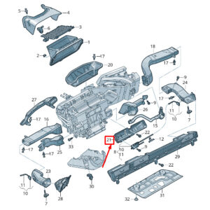 NEW AUDI A6 C8 FOOTWELL HEATER AIR GUIDE LHD 4K1819389