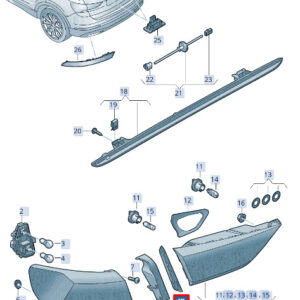 NEW AUDI Q3 F3 REAR LEFT TAIL LIGHT TRIM 83A945255