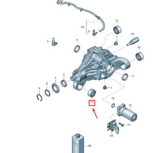 NEW VW TOUAREG 7P MK2 REAR GEAR HOUSING BONDED RUBBER BUSH 7P0525337D