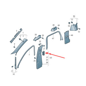 NEW VW TOUAREG 7P MK2 LEFT B-PILLAR VENT TRIM 7P6868903GNX1