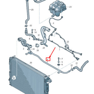 NEW AUDI Q7 4M ENGINE COOLANT PIPE 4M0121131C