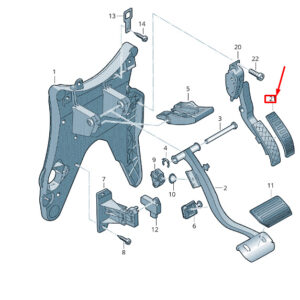 NEW VW TOUAREG 7P MK2 ACCELERATOR PEDAL CAP 7P6721647