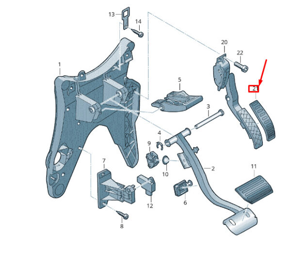 NEW VW TOUAREG 7P MK2 ACCELERATOR PEDAL CAP 7P6721647
