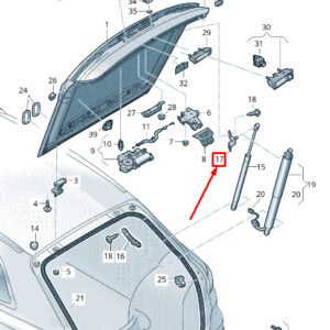 NEW AUDI Q3 F3 REAR LID GAS FILLED STRUT BRACKET 83F827605