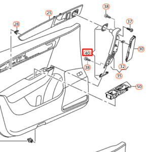 NEW VOLKSWAGEN PASSAT B7 PULL HANDLE RINGS DECORATIVE SET 3AA8981973Q7 ORIGINAL