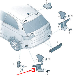 NEW AUDI RS3 LEFT AERIAL RETAINER 8V0035525A