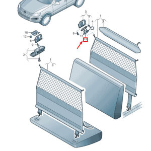 NEW VW TOUAREG 7P MK2 NET REAR RIGHT SUSPENSION LUG TRIM 7P6867970A95T