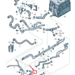 NEW AUDI Q7 4M ENGINE COOLANT HOSE 4M0145562A