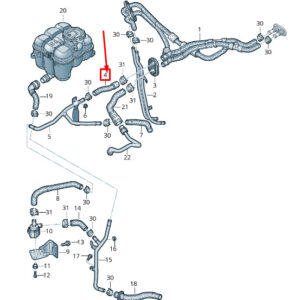 NEW AUDI Q7 4M ENGINE COOLANT HOSE 4M0819672A