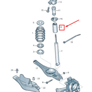 NEW VW SHARAN 7N REAR SHOCK ABSORBER PROTECTIVE PIPE 7N0513425