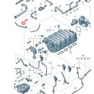 NEW VW TOUAREG 7P MK2 VACUUM HOSE 7P6133798N