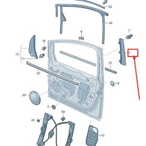 NEW VW SHARAN 7N FRONT LEFT DOOR TRIM 7N0837901D041