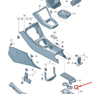 NEW VW SHARAN 7N CONSOLE CUPHOLDER INSERT 5N086330195T