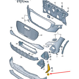 NEW AUDI Q4 E-TRON FRONT BUMPER RIGHT STRIP 89A807968TB2