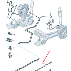 NEW VOLKSWAGEN GOLF 5G MK7 REAR BRAKE LINE 1K0611745A