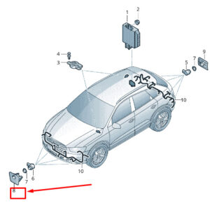 NEW AUDI RSQ3 8U FRONT RIGHT BUMPER PARKING SENSOR BRACKET 8U0919268T