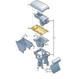 NEW AUDI A1 SPORTBACK GBA CENTER ARMREST LOWER COVER 82A8642494PK