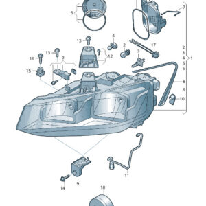 NEW AUDI Q2 GA RIGHT HEADLIGHT COVER CAP 81A941158