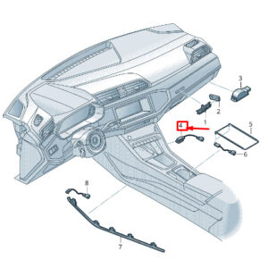 NEW AUDI Q3 F3 CENTRE CONSOLE LED LIGHT 83A919390E