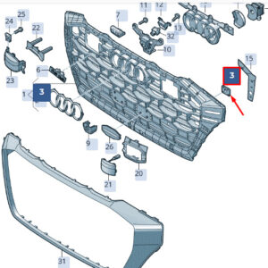 NEW AUDI RSQ8 4MN FRONT BUMPER RIGHT PARKTRONIC HOLDER 4M8919268B