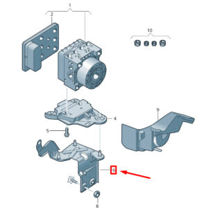 NEW VOLKSWAGEN TIGUAN AD1 ABS UNIT BRACKET RHD 5Q2614235E