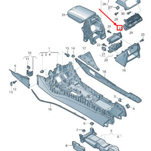 NEW AUDI A6 4A C8 CONSOLE STOWAGE COMPARTMENT 4K08633006PS