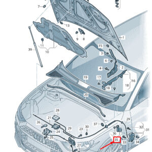 NEW AUDI Q3 F3 RIGHT BONNET RELEASE HANDLE RHD 83C823533A4PK