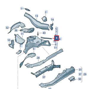 NEW AUDI RS4 AVANT B9 FRONT LEFT SUPPORT 8W0802839A