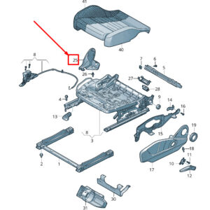 NEW AUDI Q8 4MN LEFT SEAT RIGHT INNER TRIM 4M0881327DK1