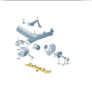 NEW AUDI A1 SPORTBACK GB REAR AXLE TRIM 2Q0501715L