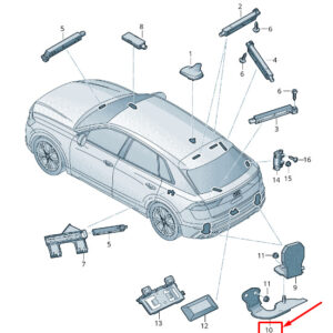 NEW AUDI Q8 4MN RIGHT MOBILE PHONE ANTENNA BRACKET 4M8035526A