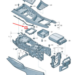 NEW AUDI Q7 4M CENTER CONSOLE PANEL BRACKET RHD 4M2863531