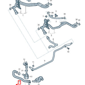 NEW AUDI A6 4A C8 ENGINE COOLANT HOSE 4K0819374AB