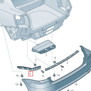 NEW VOLKSWAGEN AMEO REAR RIGHT BUMPER BRACKET 6RW807394