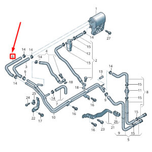 NEW VOLKSWAGEN CRAFTER 2F MK1 FUEL RETURN PIPE 2E0201219A