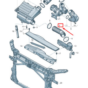NEW VW SHARAN 7N ENGINE AIR GUIDE 7N0129618A