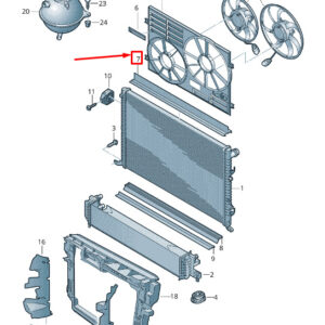 NEW VW SHARAN 7N UPPER ENGINE RADIATOR SEAL 7N0121345M