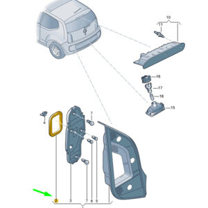 NEW VOLKSWAGEN UP REAR TAIL LIGHT SEAL 1S0945191