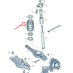 NEW AUDI Q3 F3 REAR COIL SPRING 5QF511115CR