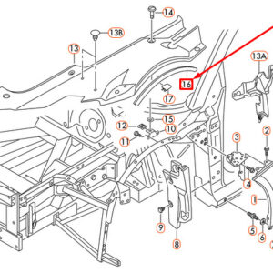 NEW AUDI R8 4S FRONT WING RIGHT BEADING 420821218D