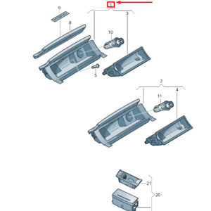 NEW VW TOUAREG 7P MK2 FRONT ASHTRAY RHD 7P2857961D9B9