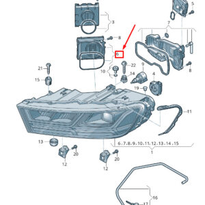 NEW AUDI Q7 4M FRONT LEFT HEADLIGHT CONTROL MODULE BRACKET 4M0941613