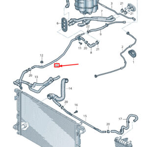 NEW AUDI A4 B9 ENGINE COOLANT PIPE 8W1819377A