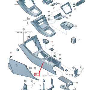 NEW VW SHARAN 7N LEFT CENTER CONSOLE TRIM LHD 7N1863045NA2