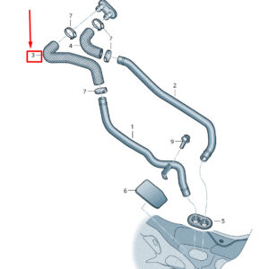 NEW VW TOUAREG 7P MK2 HEATER COOLANT HOSE RHD 7P0819196