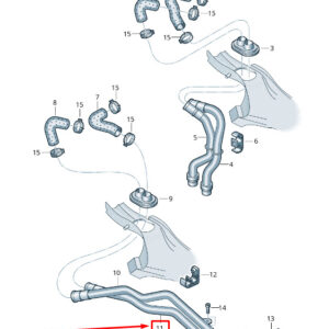 NEW AUDI Q7 4L ENGINE COOLANT FEED PIPE RHD 7L0815801A