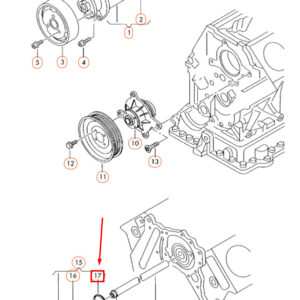 NEW VOLKSWAGEN PHAETON GP0 COOLANT PUMP O-RING 07Z121041A ORIGINAL