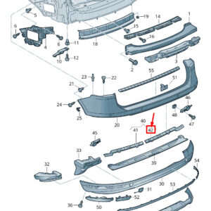 NEW VW TOUAREG 7P MK2 REAR BUMPER RIGHT ADAPTER 7P6802658