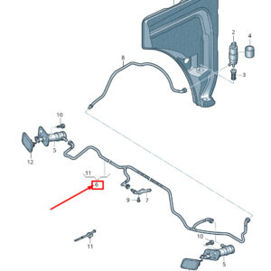NEW AUDI Q7 4M FRONT HEADLIGHT WASHER HOSE 4M0955970E